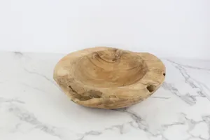Organic Matte Wood Bowl 