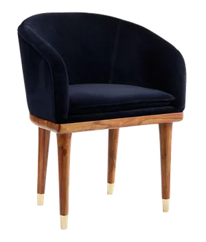 KATRIN Navy Velvet Desk Chair 