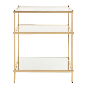 KATRIN Gold+Mirror Side Table/Bar Cart