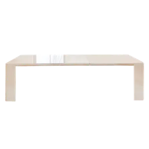 KATRIN Vintage Cream Lacquer Dining Table (w/ 1 Leaf)