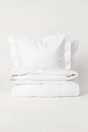 White Embroidered Comforter Set - Queen