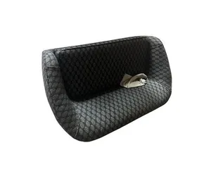 AMANDA Black Loveseat w/ Gold Legs