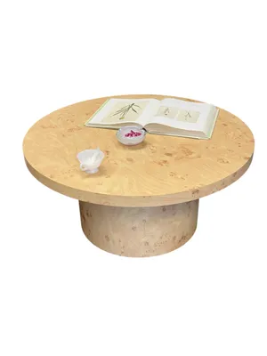 AMANDA A Burl Front Office Coffee Table 