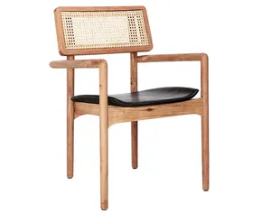 KATRIN Walnut Cane Desk Chair