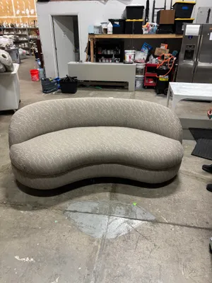AMANDA Grey Squiggle Couch