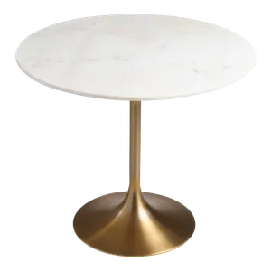 KATRIN White Marble Bistro Table 35