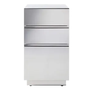 KATRIN CB2 Stainless Steel Filing cabinet