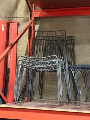 AMANDA Outdoor Black Metal Dining Chair