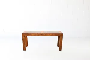 AMANDA Boy Meets Burl Console Table (2pcs Smokey Glass)