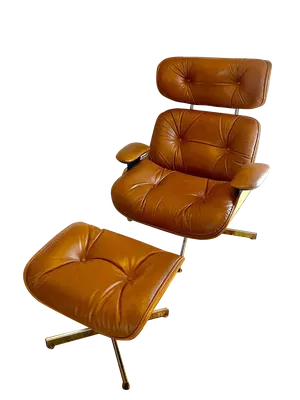 KATRIN Cognac Eames Lounge+Ottoman