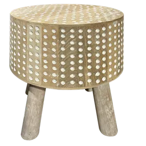 KATRIN Wooden Polka Dot Ottoman