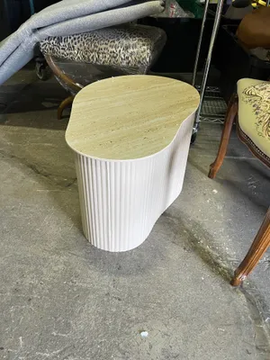 AMANDA Moon Shaped Pool Accent Table