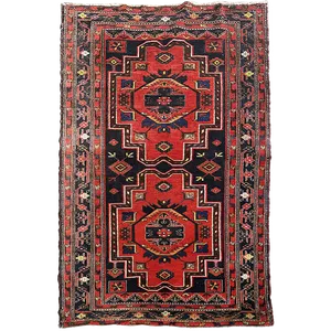 KATRIN Rug No. 155 (4.5x7.5) Vintage Black&Red
