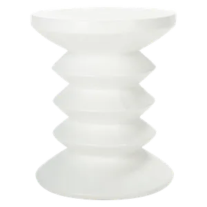 KATRIN SAF White ZigZag Side Table