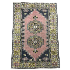 KATRIN Vintage Rug Pink+Yellow 4x7