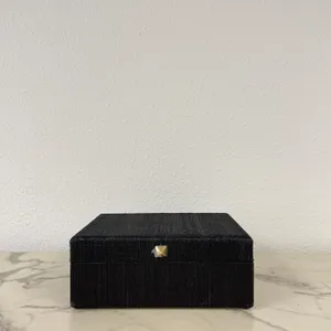 Medium Black Woven Box