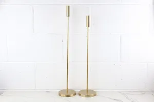Brass Candlestick Holder Set