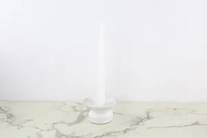 White Ceramic Candle Stick Holder