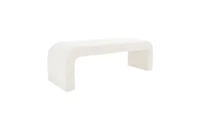 AMANDA Stable Bench WHITE BOUCLE (Fuzzy)