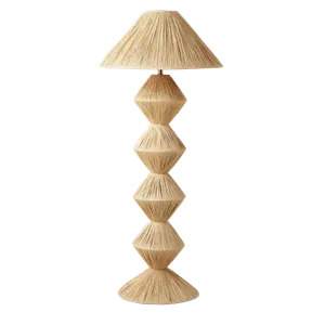 KATRIN  Raffia Zig Zag Floor Lamp
