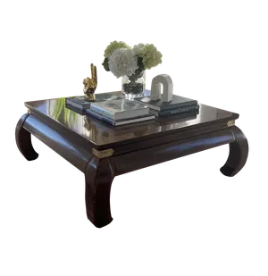 KATRIN  Brown Asian Square Coffee Table