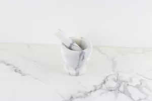Grey Marble Mortar & Pestle