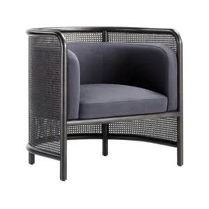 KATRIN Large Black Cane Chair
