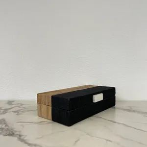 Black and Tan Ratan Box