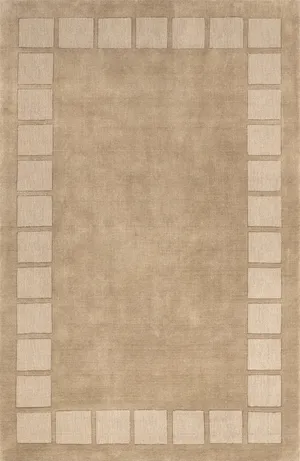 AMANDA No. 125 Rug Tan Squares 9x12