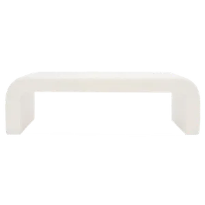 KATRIN White Boucle Waterfall Bench