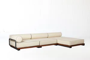 AMANDA Cabana Outdoor Lounge - (1x corner, 1x armless, 1x chaise + 4x bolster pillow)