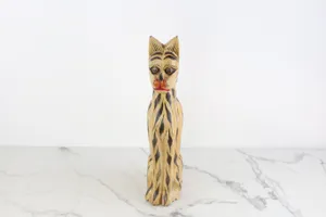 Vintage Wooden Cat