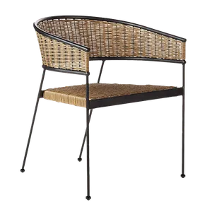 KATRIN CB2 Crescent Rattan Chair