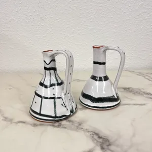 Black and White Mini Pitchers