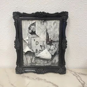 Black Vintage Medium Wood Frame
