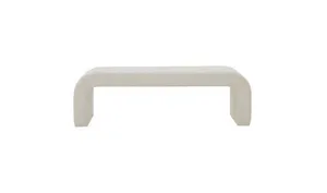 AMANDA White Corduroy Waterfall Bench