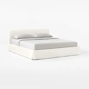 AMANDA King Slipcover Bed White