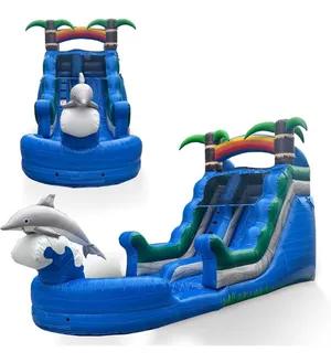 #18_14ft Dolphin Splash Waterslide(WET-Only)-(Residential Only)