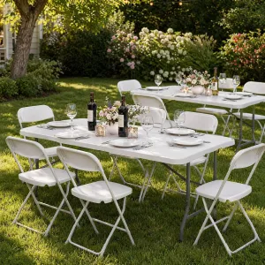 6 ft Table and Chairs Set