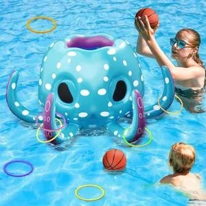Octopus Pool Game Challenge (Ring Toss and Basketball Game)