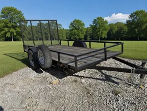 6x12 Single Axel Short Rail Trailer