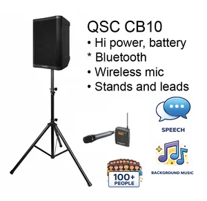 QSC CB10 + Wireless Mic Package