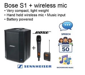 Bose S1 + Wireless Mic Package