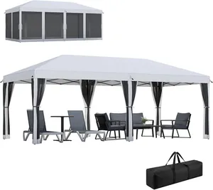 10' x 20' Pop Up Canopy Tent with Netting, Heavy Duty Instant Sun Shelter Tent For Your Party