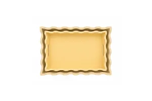 Medium Butter Rectangle Wave Tray