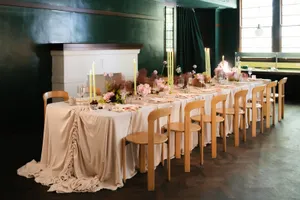 Champagne Ruched Tablecloth