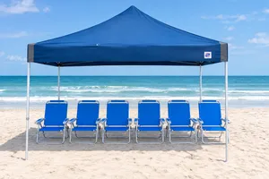 Beach Cabana & Chair w/Setup - 1 Tent & 6 Chairs