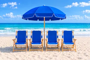 1 Umbrella & 4 Chairs w/ Setup