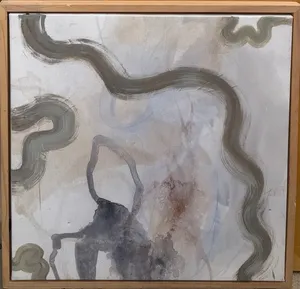 Medium white/beige/neutrals Cleared Framed wall art - artwork- acrylic 24