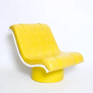 Yellow Pleather Designer Chairs (3) / Sectional Couch